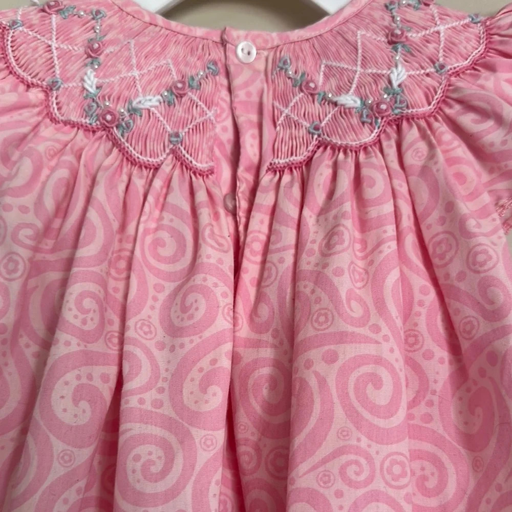 Petit Ami Pink Smocked Ruffled Sundress - Picture 4 of 12